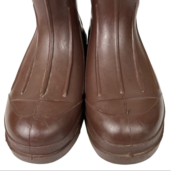 Vintage Northerner Slip-On Knee-high Rubber Rain Boots USA Made Brown Men’s Sz 6 - Picture 10 of 16